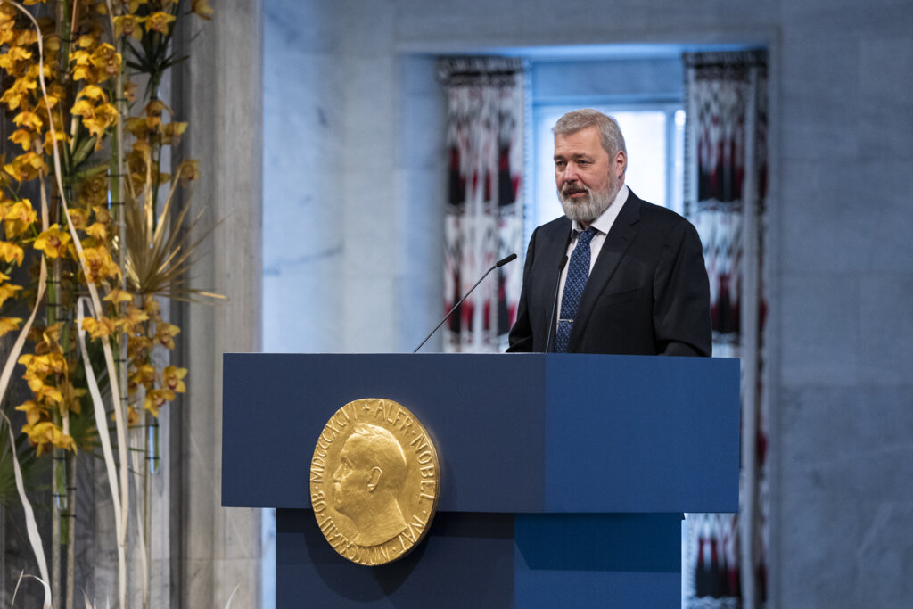 Dmitry Muratov delivers his Nobel Lecture